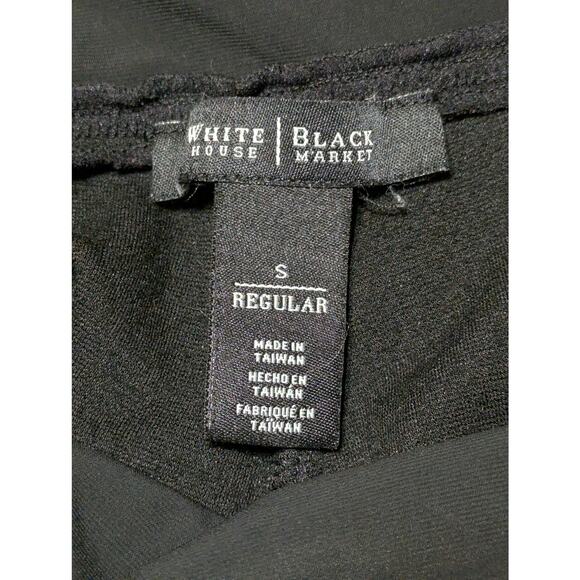 White House Black Market Pants Small Black Pull On Stretch Straight Leg Leggings - Picture 5 of 9